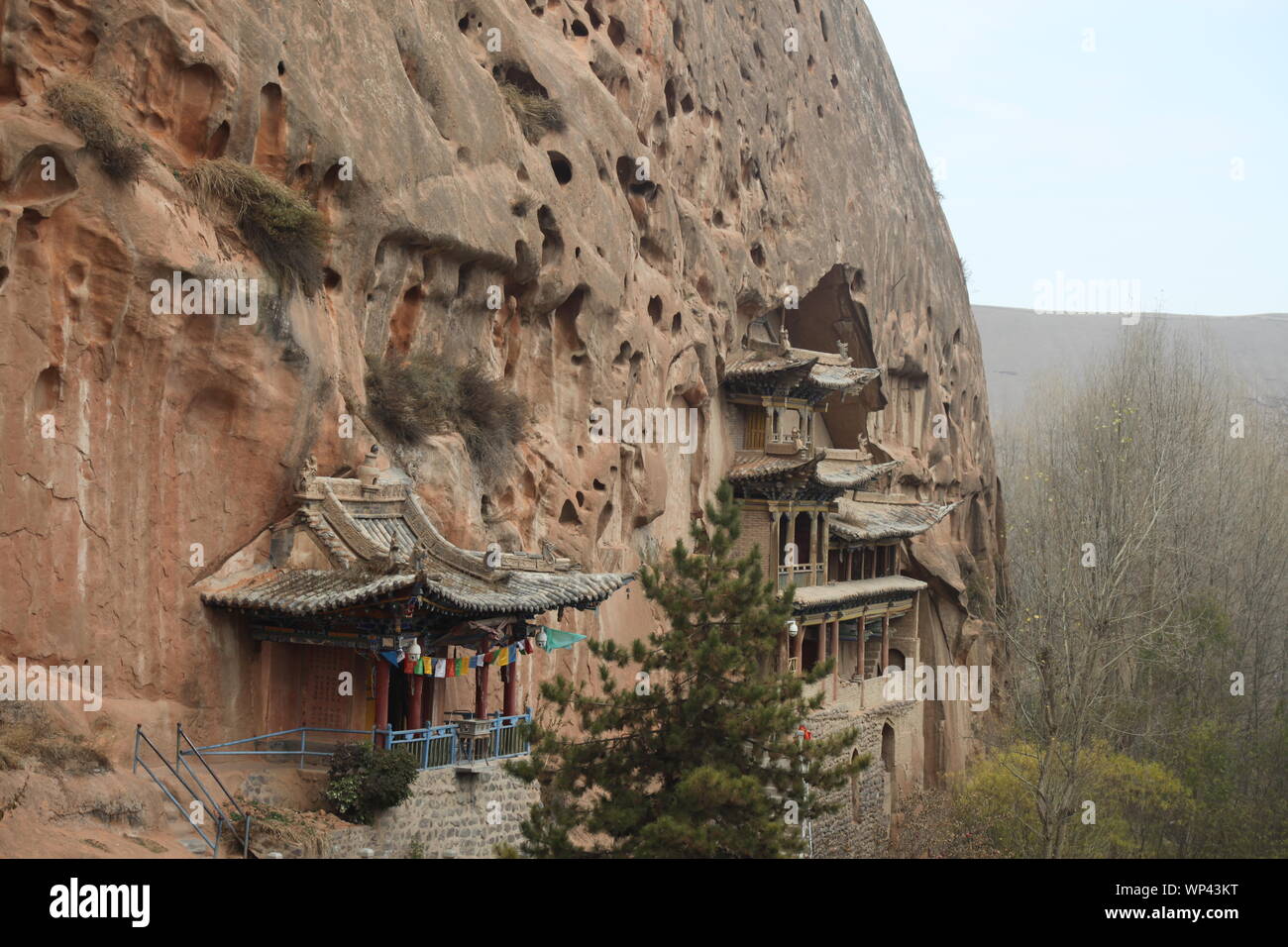 Le Gansu Chine la route de la montagne Banque D'Images