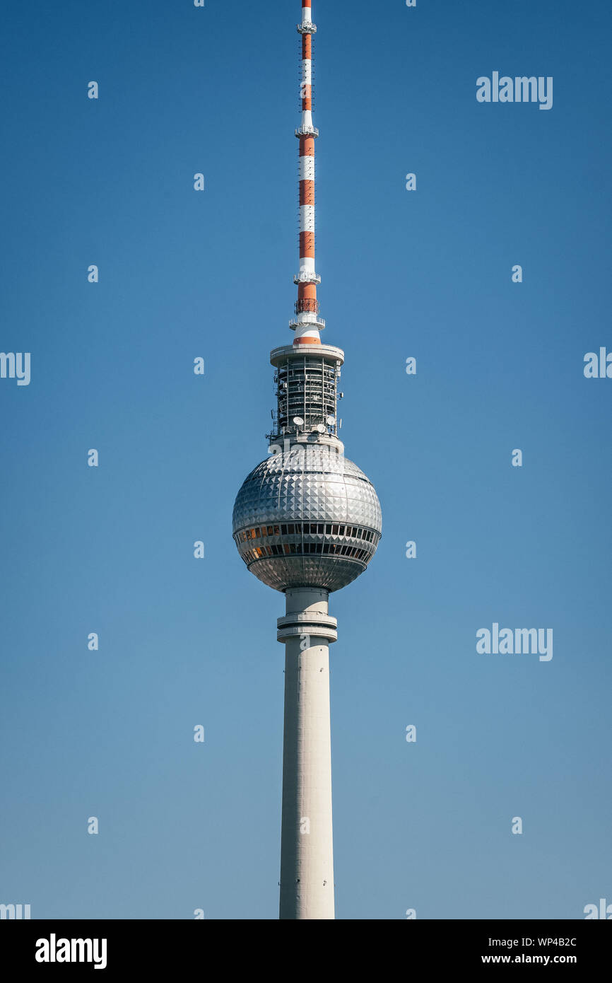 Tour de télévision de Berlin vue rapprochée Banque D'Images