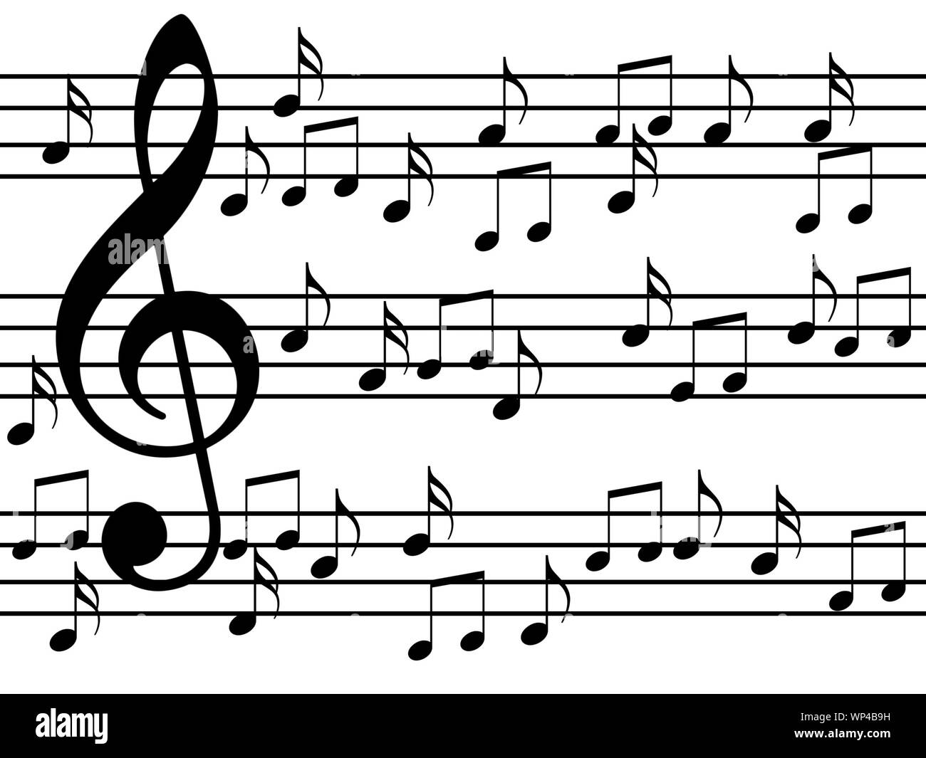 Illustration De Notes De Musique Banque D Image Et Photos Alamy