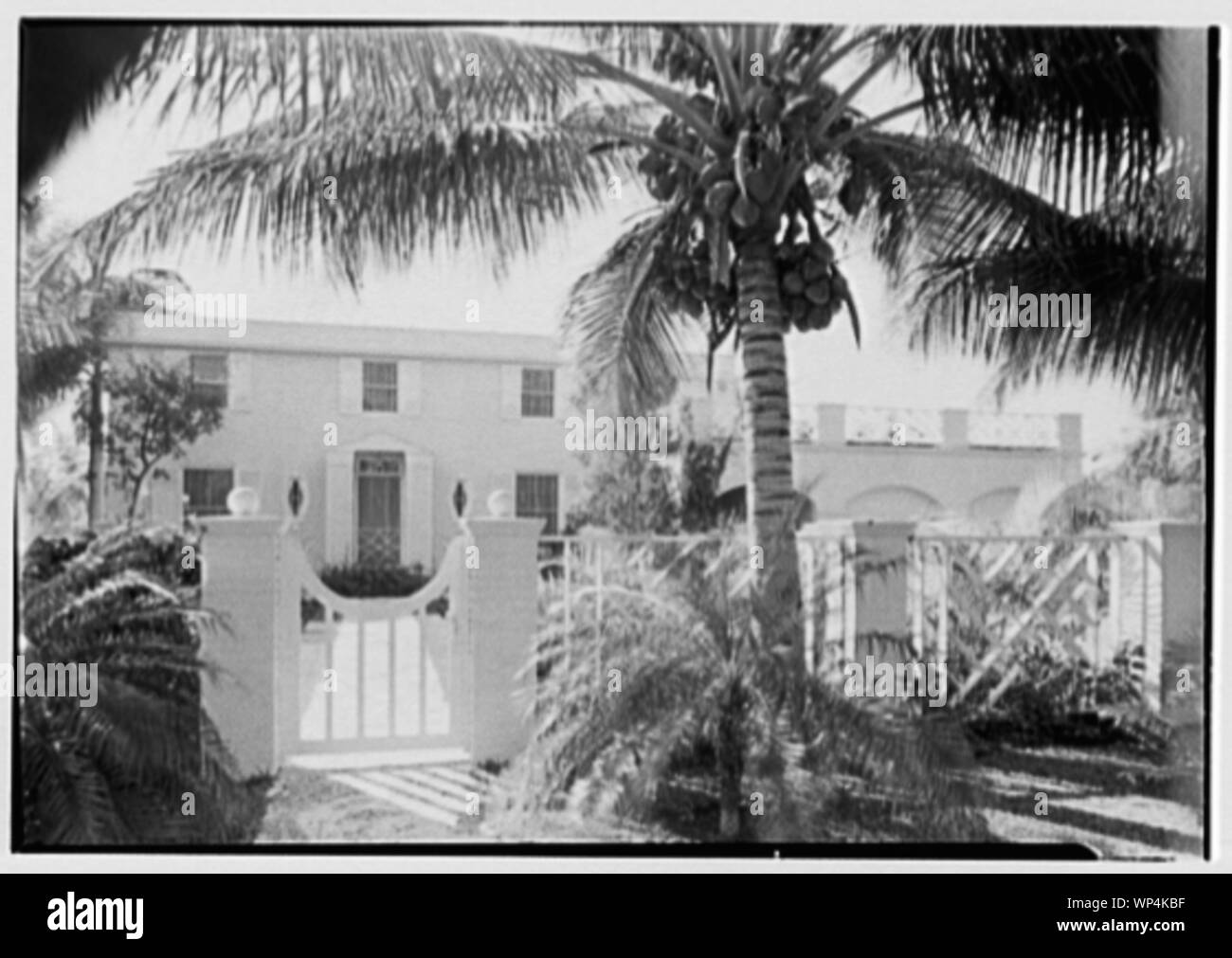 John W. Bullock, residence au coucher du soleil, l'île no. 2, Miami Beach, Floride. Banque D'Images