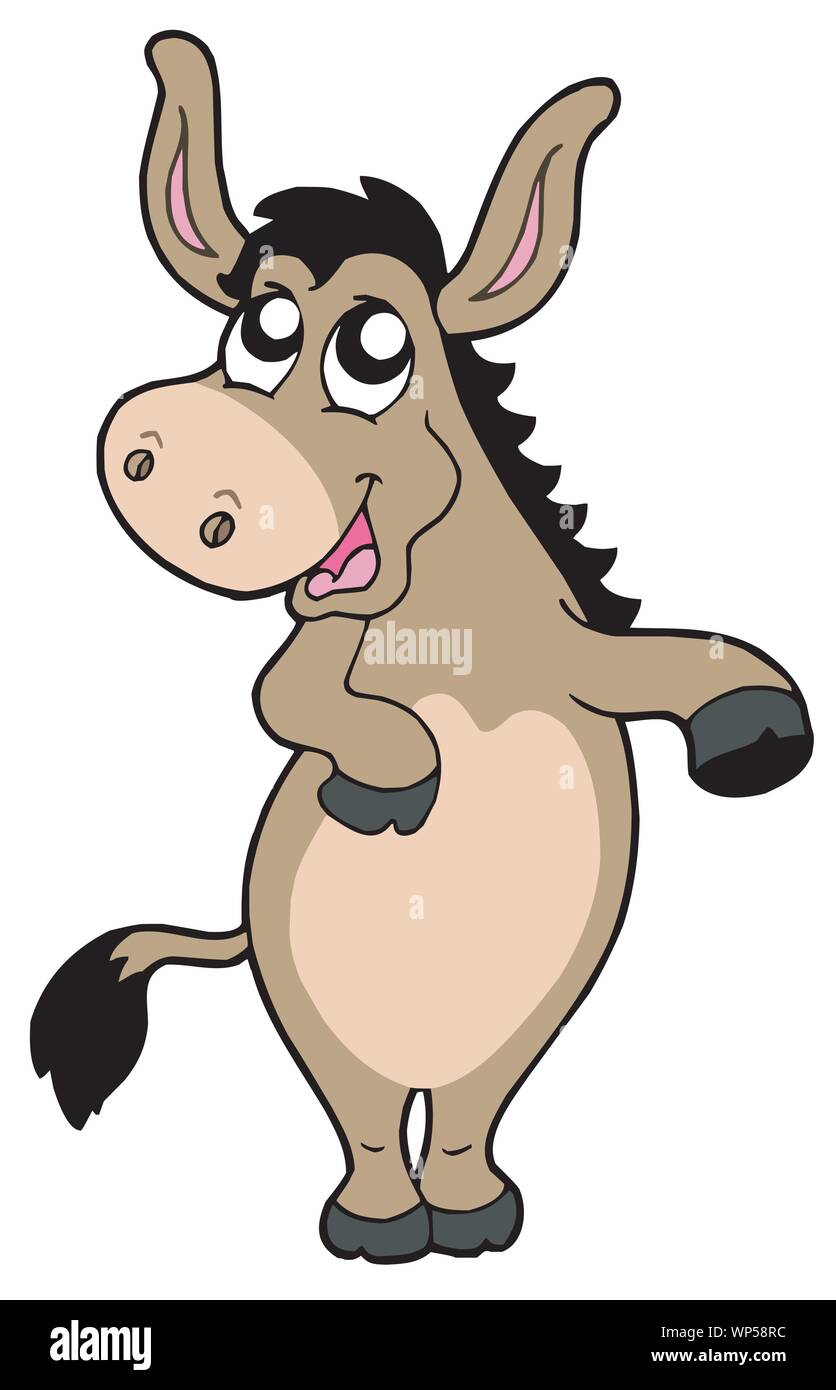 âne souriant Banque d'images vectorielles - Alamy