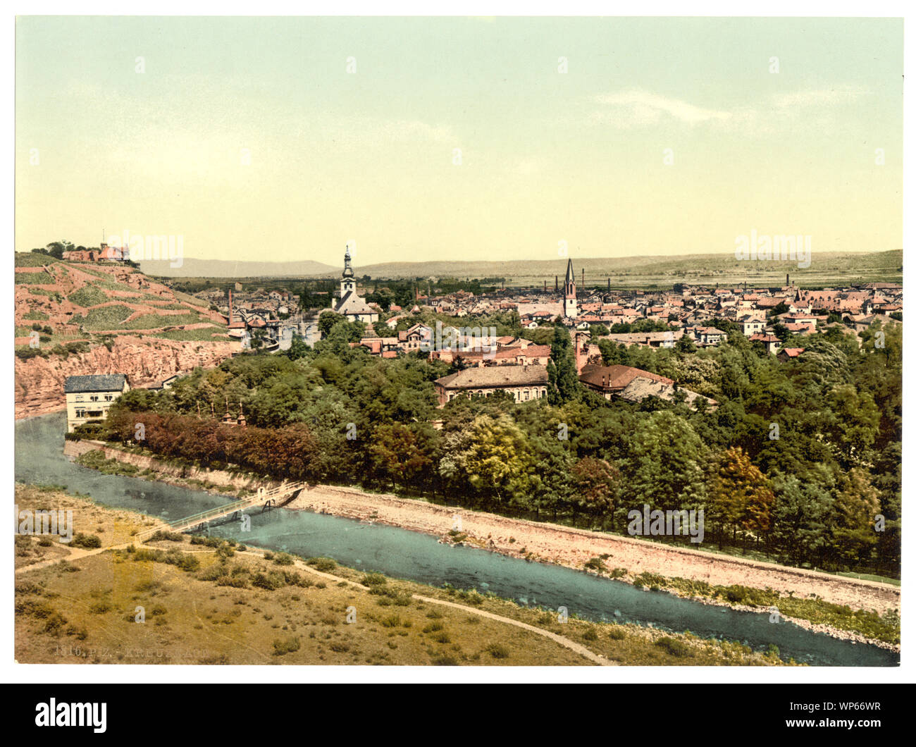 Kreuznach (c.-à-d., Bad Kreuznach), Nahethal, la Prusse rhénane, en Allemagne ; Banque D'Images