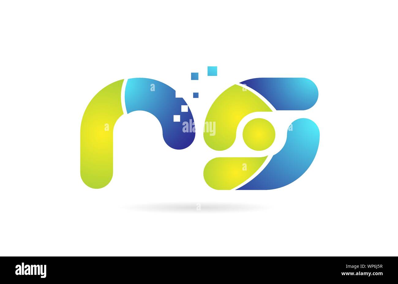 Rs r s bleu vert combinaison alphabet lettre logo design adapté pour une société ou entreprise Illustration de Vecteur