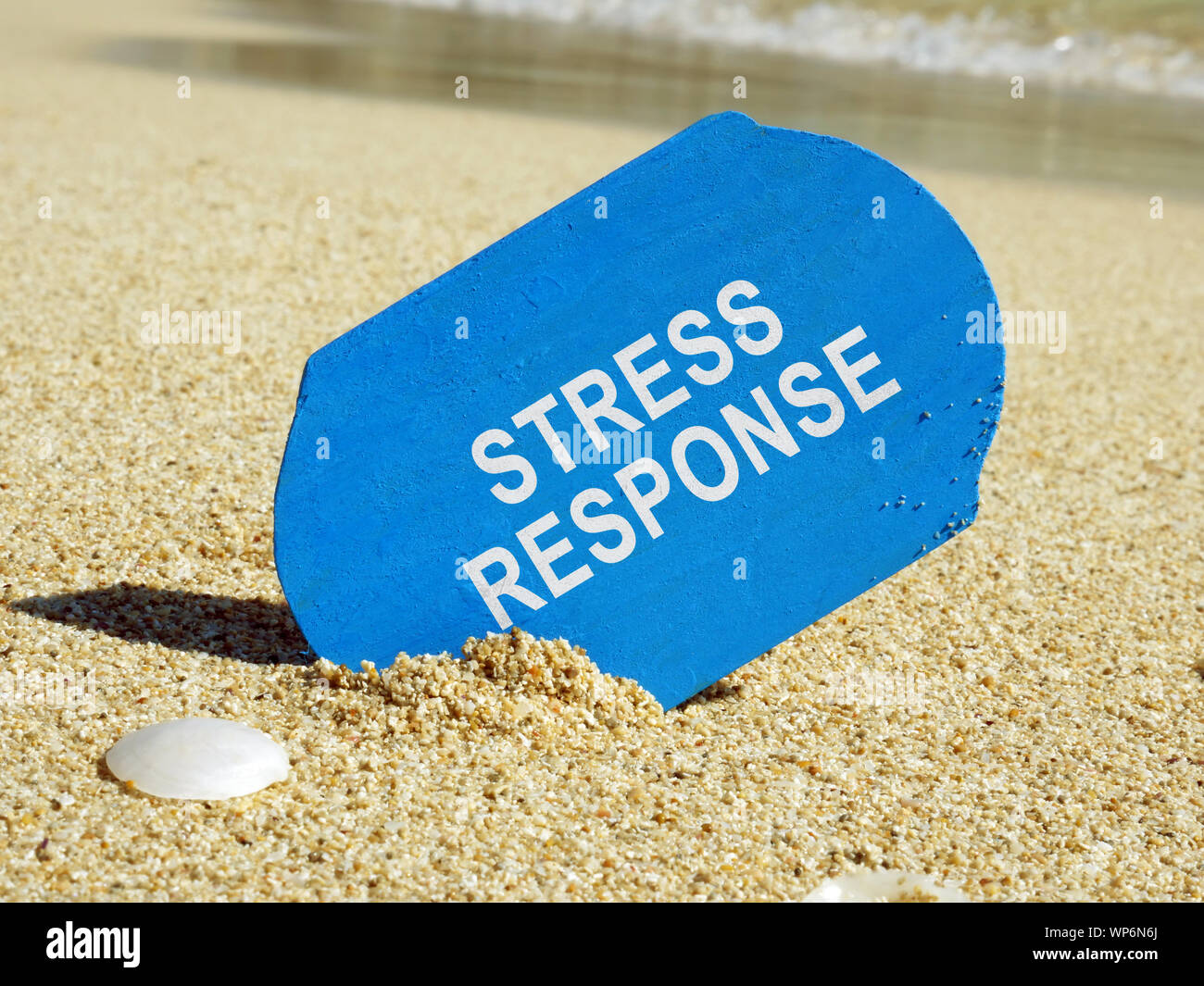 Système de réponse au stress l'inscription sur la planche. Banque D'Images