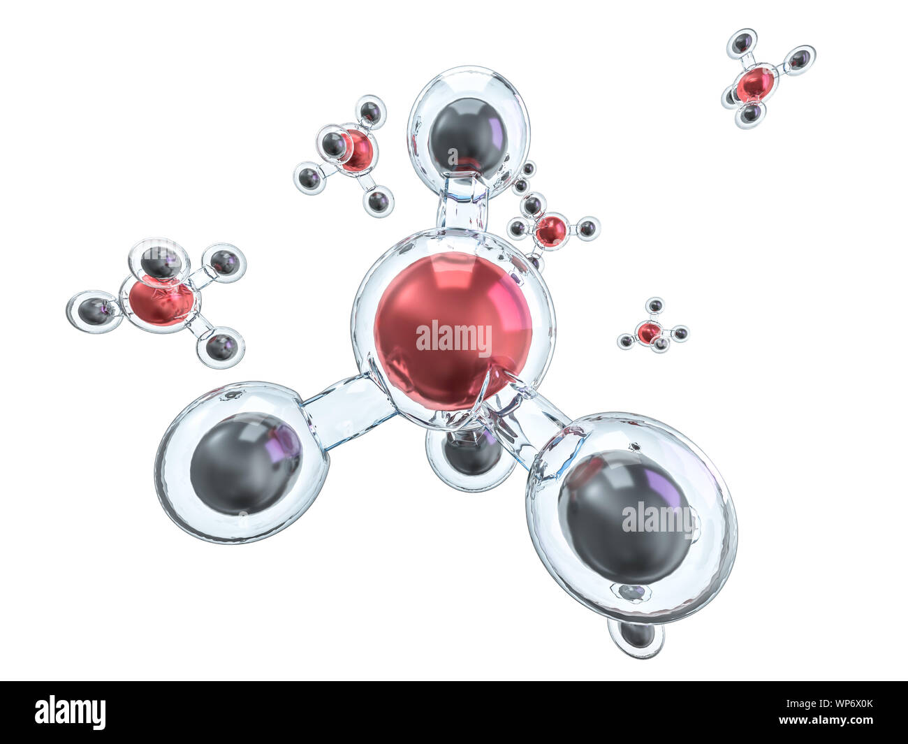 Molécule de méthane de l'image. Arrière-plan de la science. Le rendu 3D Banque D'Images