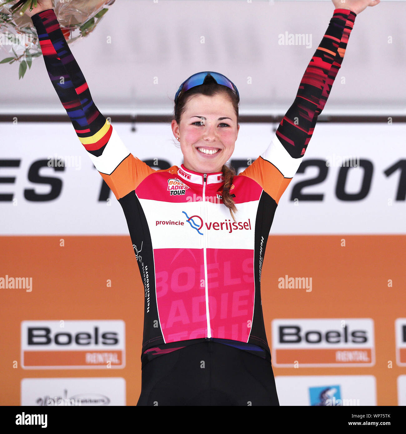 NIJVERDAL - 06-09-2019, randonnée à vélo, Boels Mesdames Tour, Etappe 3, Lisa Klein a remporté la 3ème étape du Tour Mesdames Boels Banque D'Images