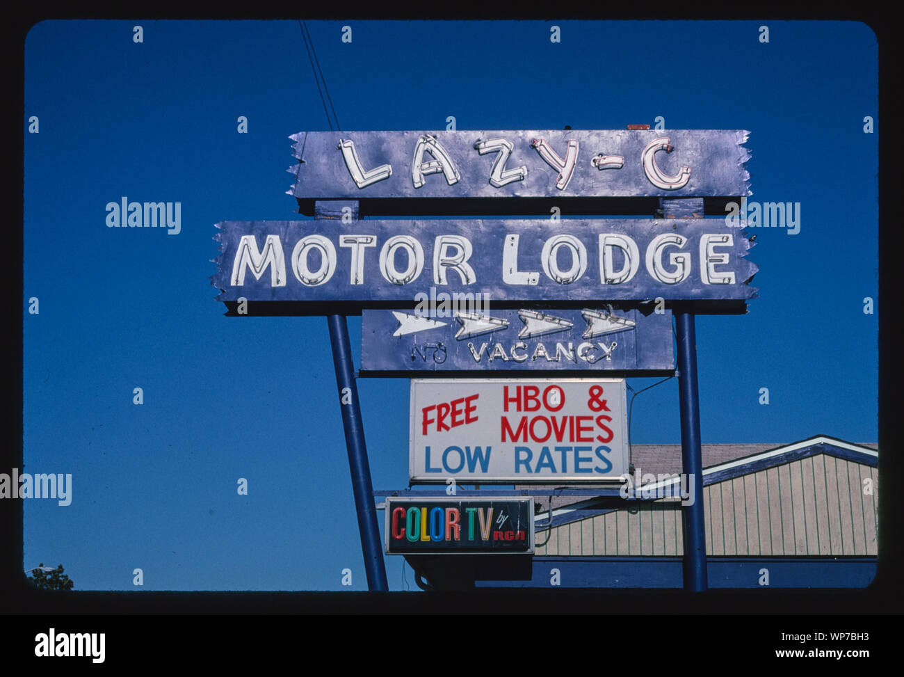 Lazy-C Motor Lodge signe, Aurora, Colorado Banque D'Images