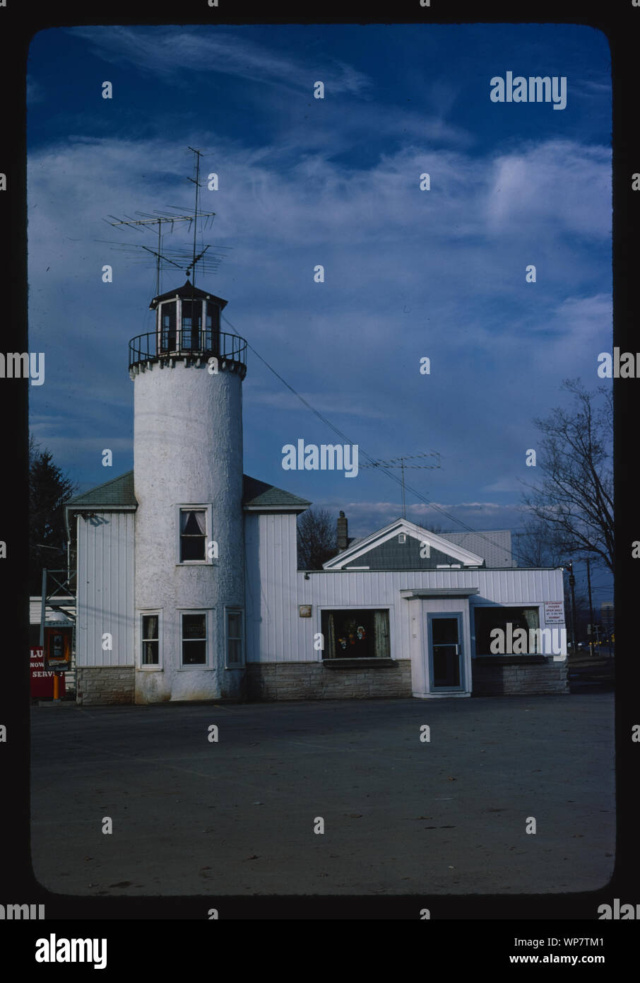 Restaurant Lewis, gaz Sherburne, New York Banque D'Images