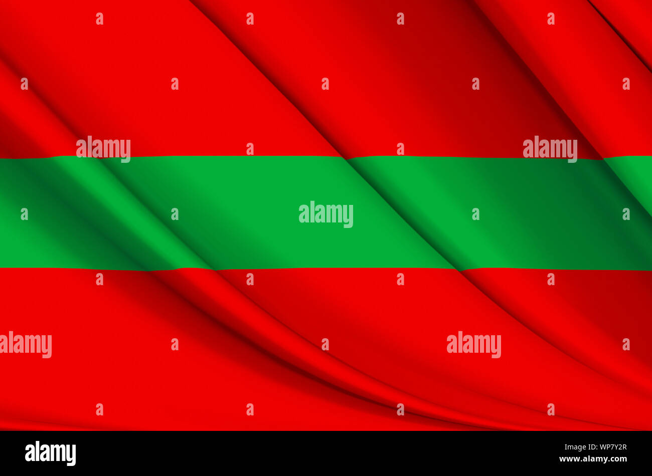 La Transnistrie waving flag illustration. Pays de l'Europe. Parfait pour l'utilisation d'arrière-plan et la texture. Banque D'Images