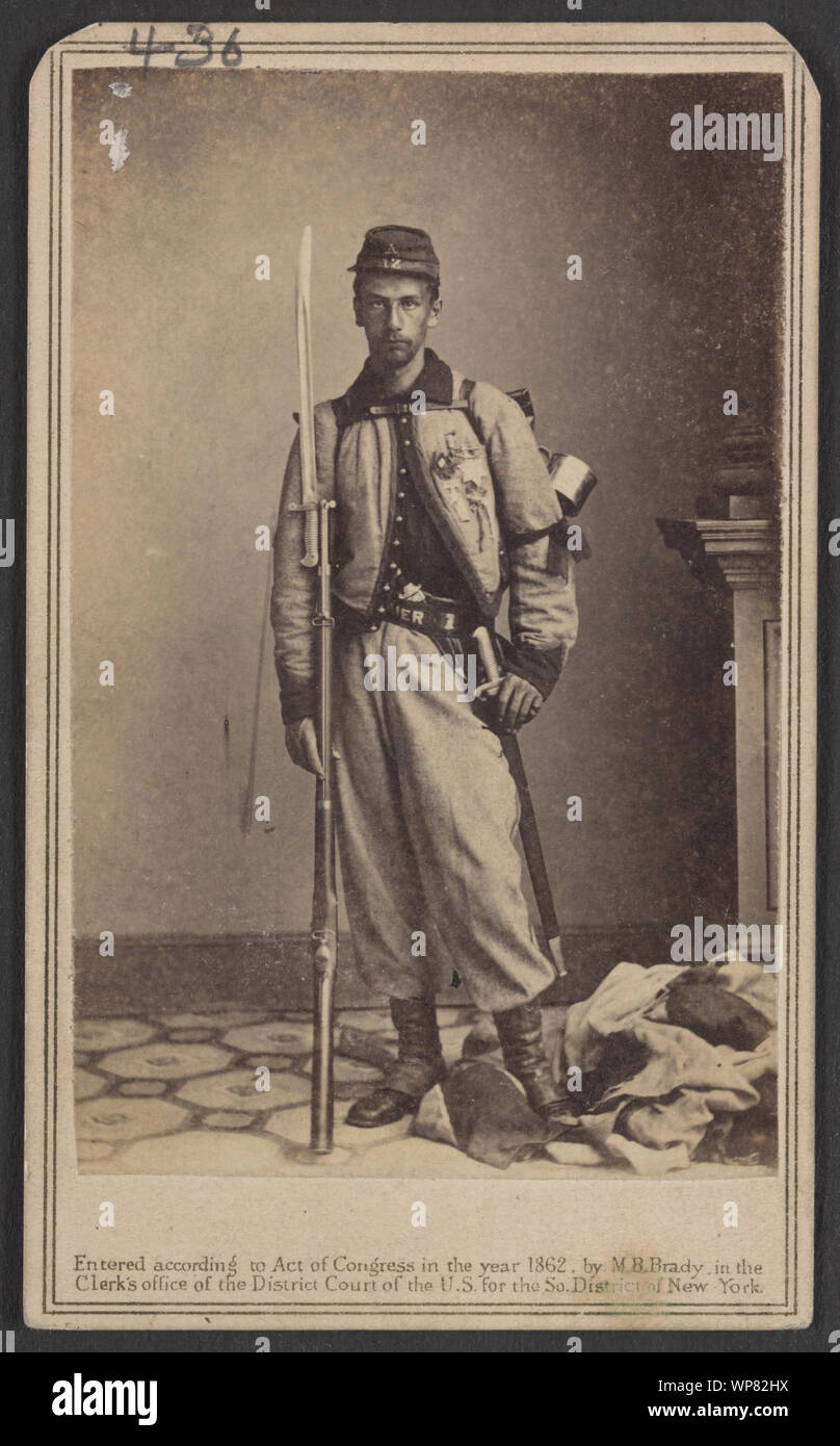 Le Lieutenant Francis Brownell, de la Société A, 11e Régiment d'infanterie de New York] / De négatif photographique dans la région de Brady's National Portrait Gallery Banque D'Images