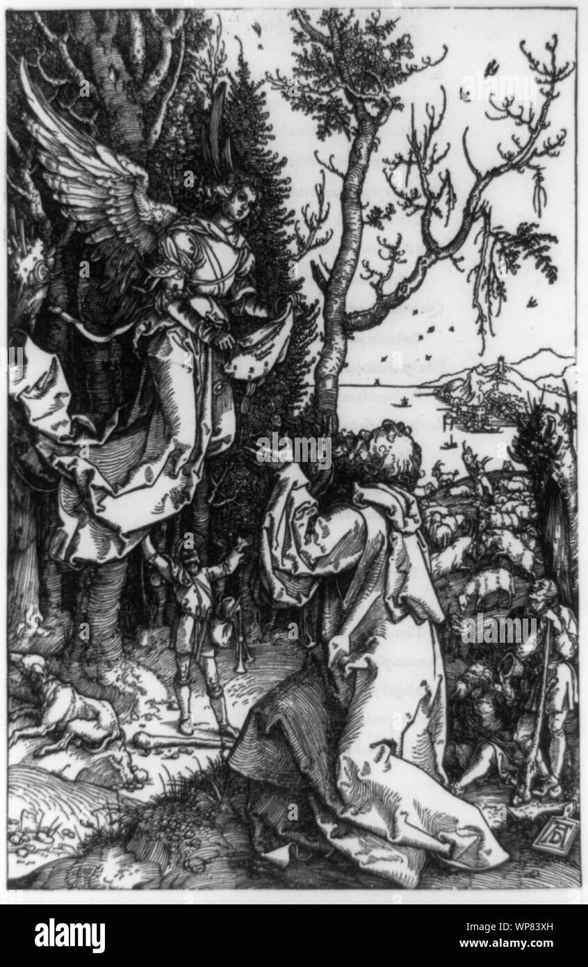 Vie de la Vierge. Ange apparaissant à Joachim] / AD Banque D'Images