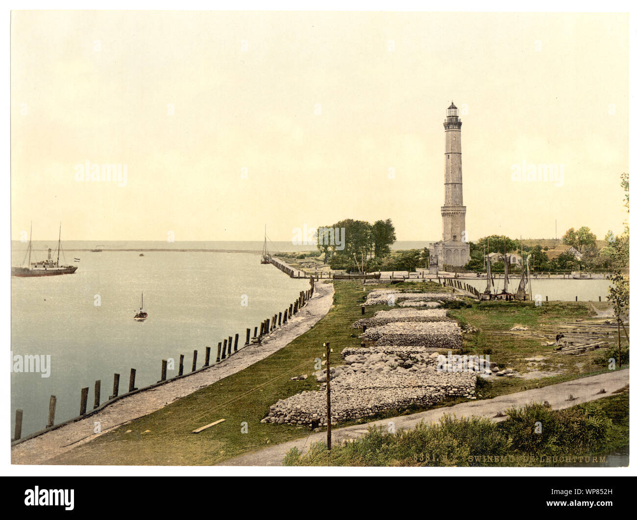 Phare, Swinemunde, occidentale, Allemagne (c.-à-d., Świnoujście, Pologne) ; Banque D'Images