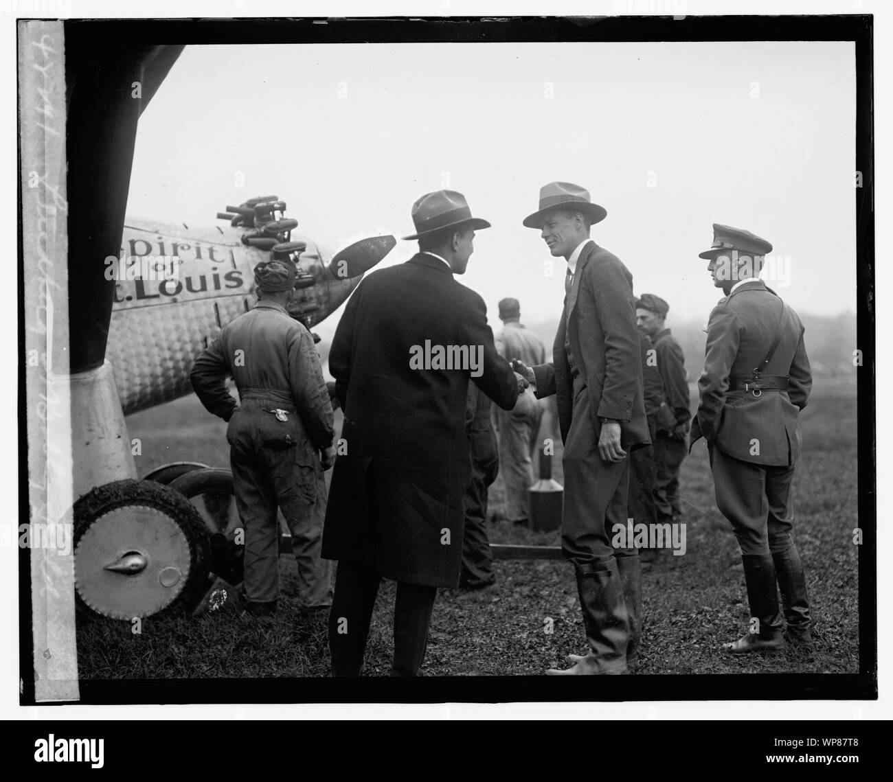 Lindberg à Bolly [c.-à-d., Bolling] Banque D'Images
