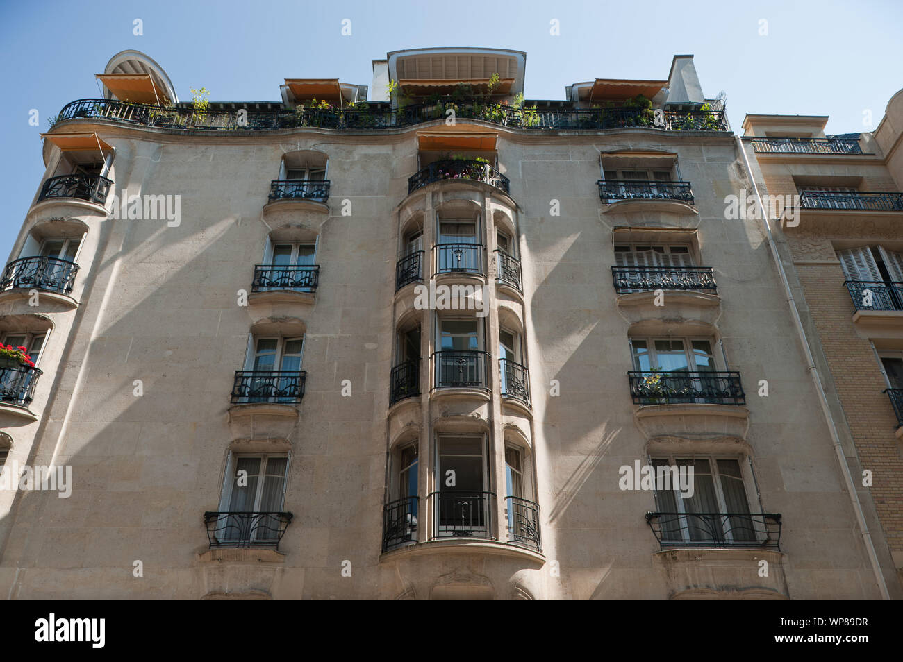 Paris, Architektur, Hector Guimard, Ensemble 17,19,21 rue La Fontaine, 8,10 rue Agar, 43 rue Gros, 1910-1912 Banque D'Images