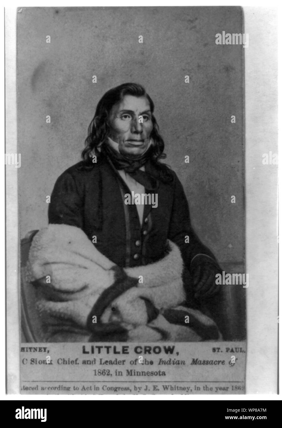 Little Crow, chef sioux et leader du massacre des Indiens de 1862 au Minnesota Banque D'Images