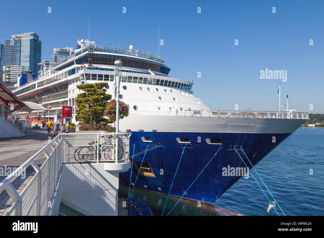 Bateau de croisière Celebrity Millennium à Vancouver, sur une croisière de repositionnement à Yokohama au Japon Banque D'Images