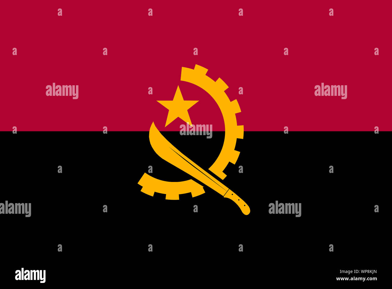 Un drapeau de l'Angola background illustration gros fichier Banque D'Images