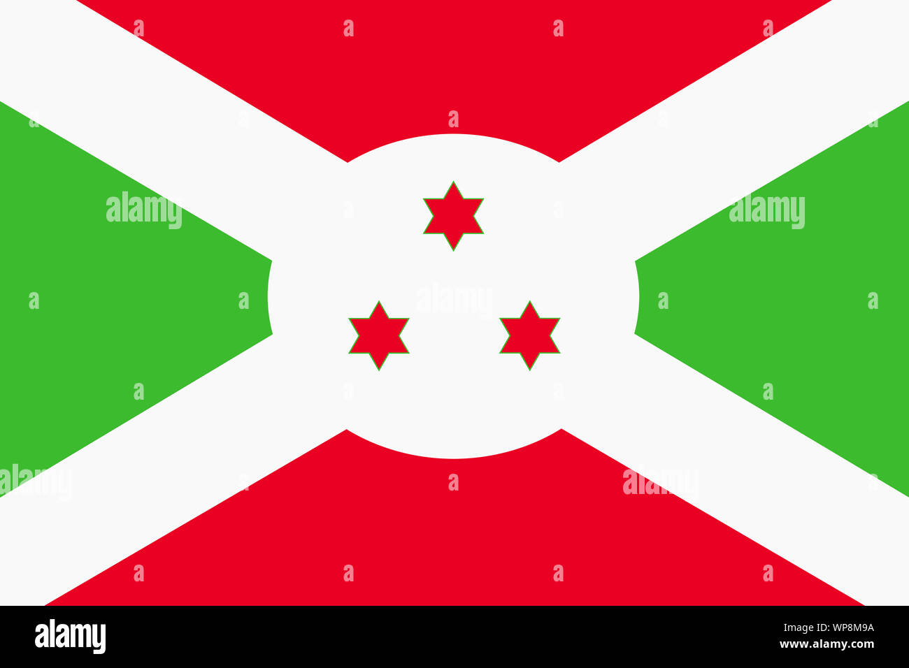 Drapeau rouge et promo vert