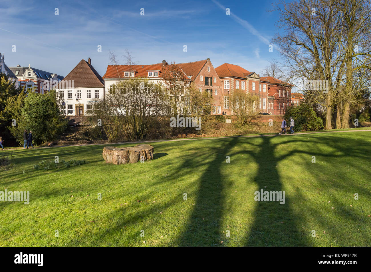 Parc du château et les bâtiments historiques de Jever, Allemagne Banque D'Images