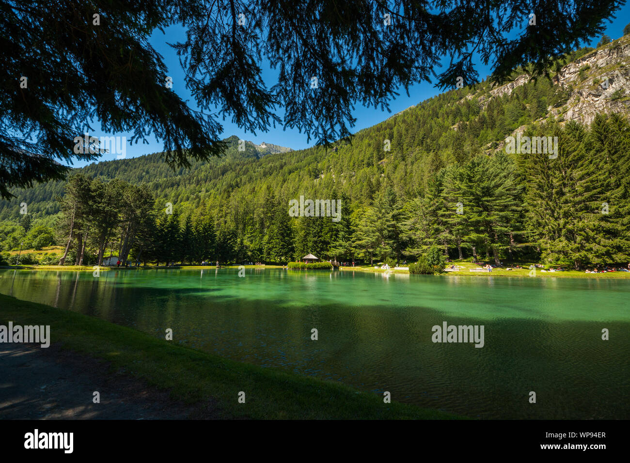 Lac Gover, Gressoney-Saint-Jean, Aoste, Val d'aoste, Italie Banque D'Images