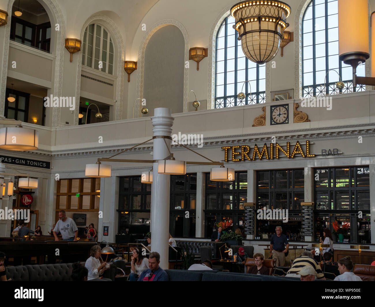 L'emplacement de la barre terminale à Denver Union Station Banque D'Images