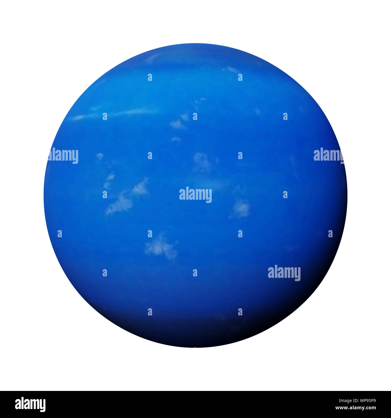 La planète Neptune isolé sur fond blanc Banque D'Images