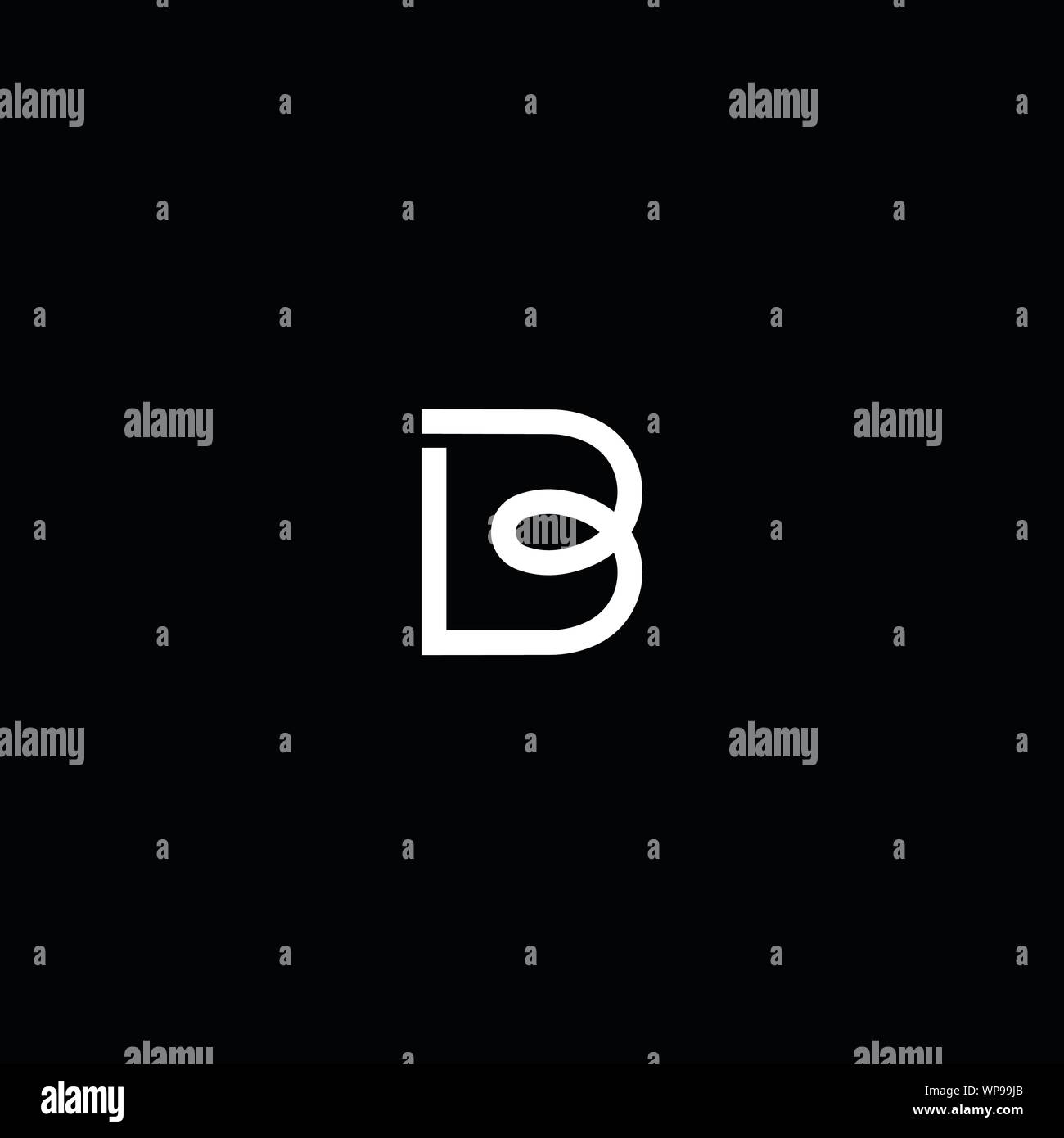 Innovantes de création logo Lettre initiale minimale monogramme BB B. De luxe. Professional conception initiale. Caractères de la classe affaires. Symbole de l'alphabet. Illustration de Vecteur