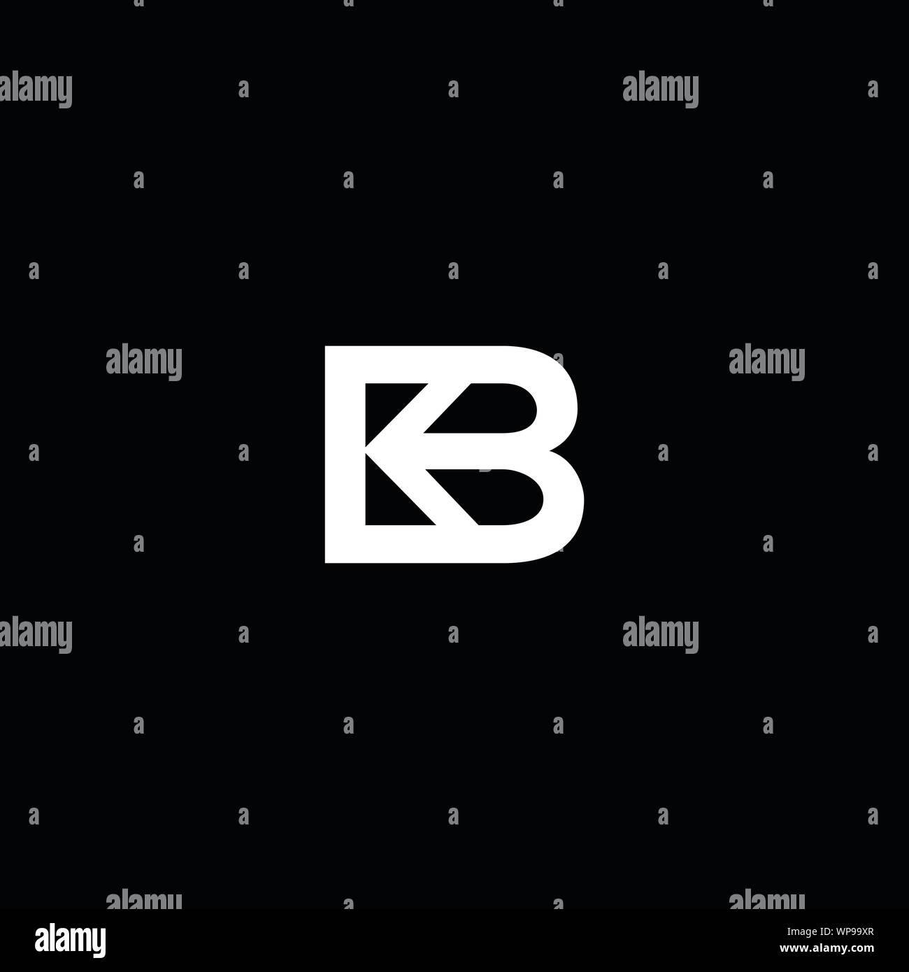 Innovantes de création logo Lettre initiale minimale monogramme BB B. De luxe. Professional conception initiale. Caractères de la classe affaires. Symbole de l'alphabet. Illustration de Vecteur