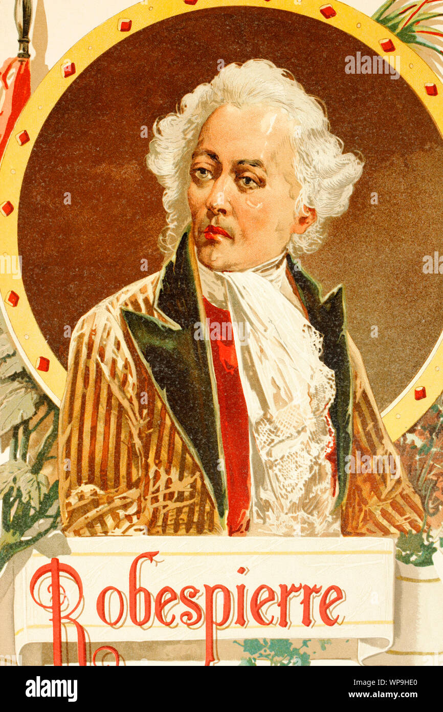 Maximilien Robespierre 1758 1794 Jacobin Avocat Et Homme Politique Pendant La Revolution Francaise Illustration D Antiquites Livre De L Histoire 1897 Photo Stock Alamy