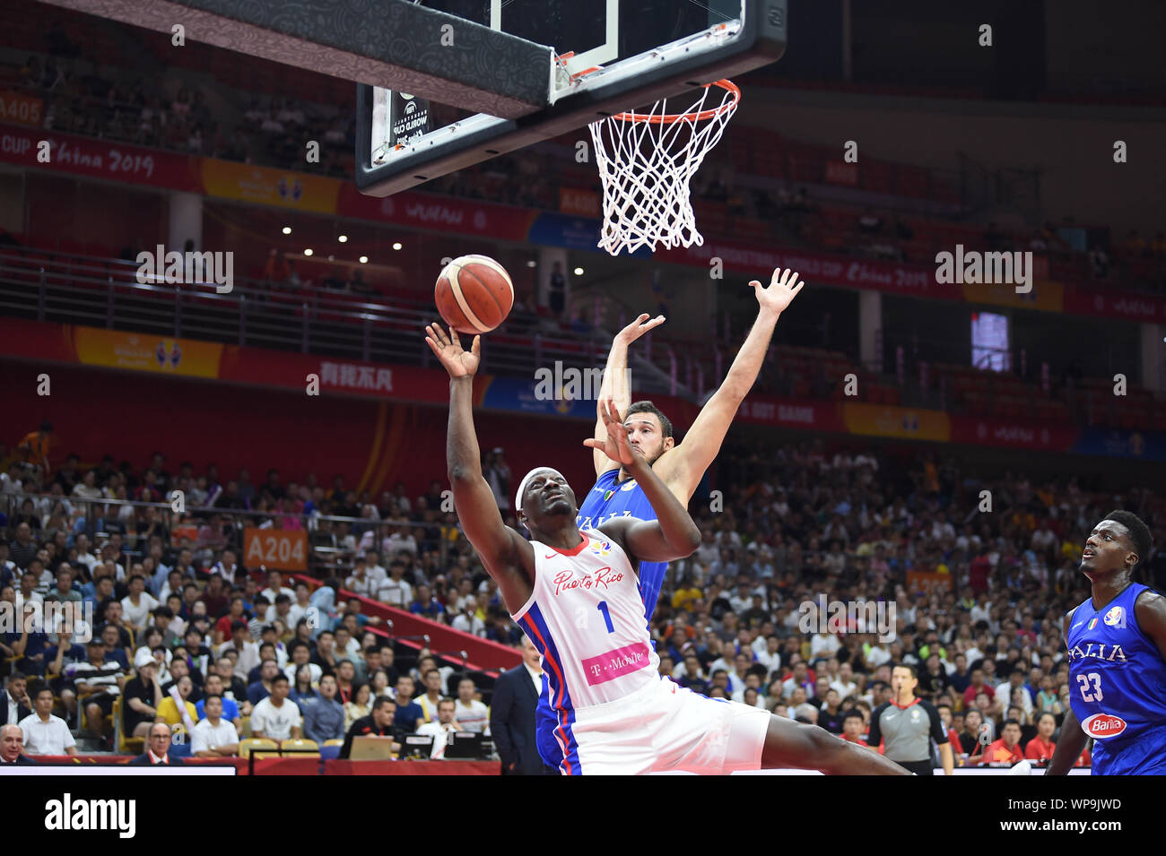 Wuhan (Chine), l'Italie, 08 Sep 2019, RAMON CLEMENTE pendant la Coupe du Monde de Basket-ball 2019 - Porto Rico Vs Italie - Italie - l'Équipe nationale de basket-ball Crédit : LPS/Massimo Matta/Alamy Live News Banque D'Images