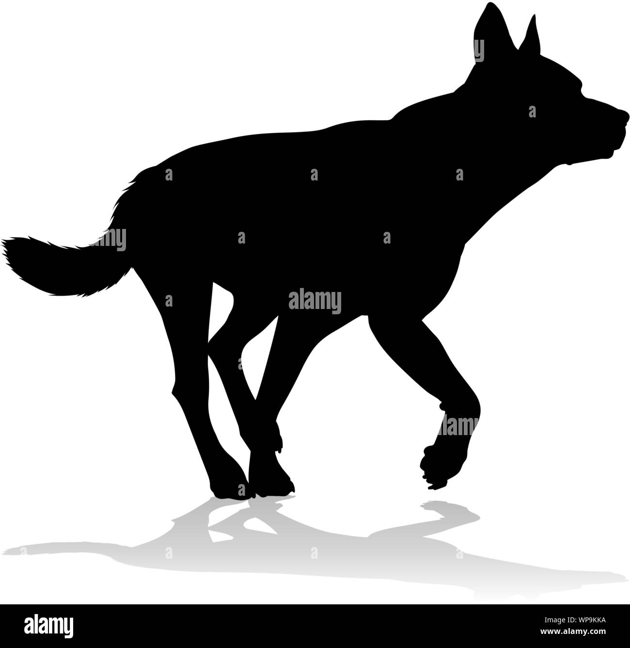 Silhouette chien Animal de compagnie Illustration de Vecteur