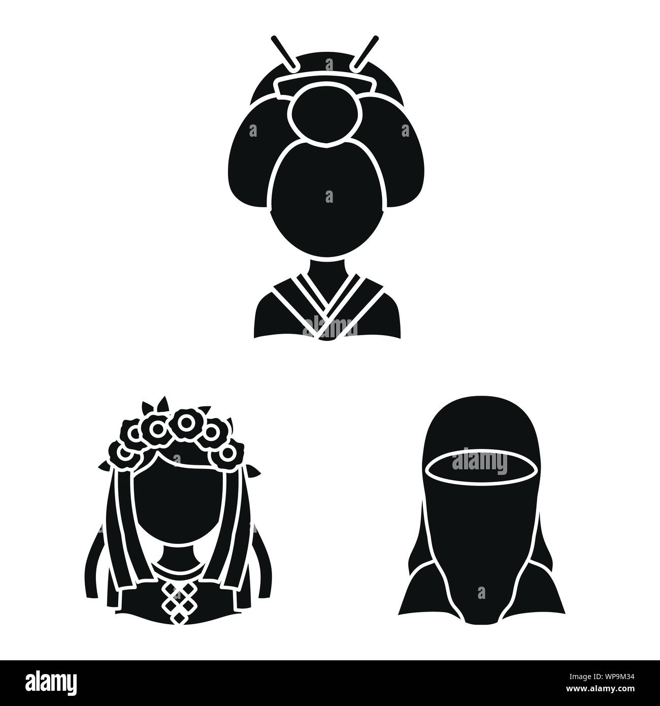 Objet isolé de la personne et la culture signe. Jeu de course et personne pour l'icône vecteur stock. Illustration de Vecteur