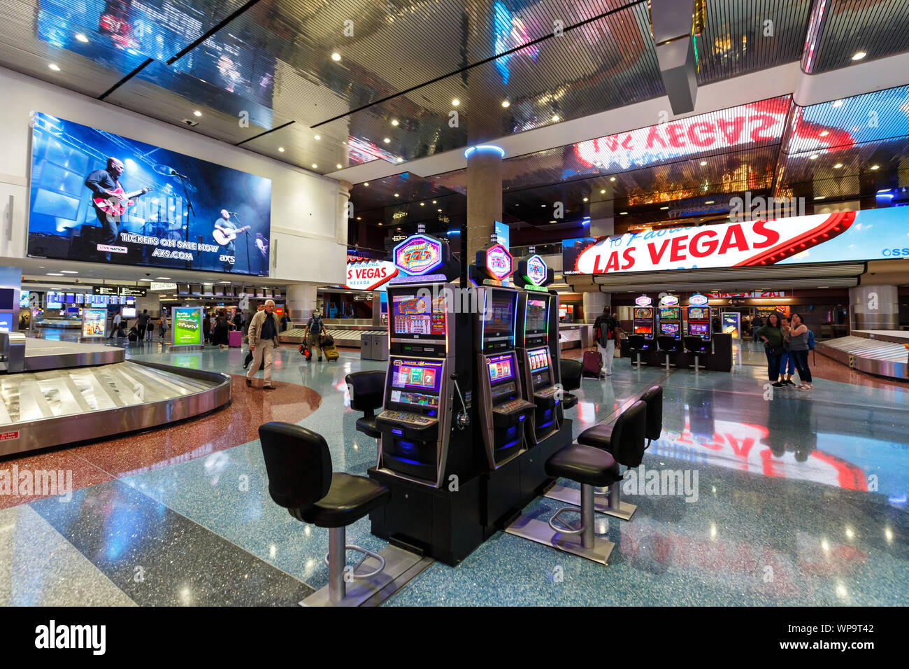 Las Vegas, Nevada - le 8 avril 2019 : Terminal de l' aéroport de Las Vegas (LAS) aux États-Unis. Banque D'Images