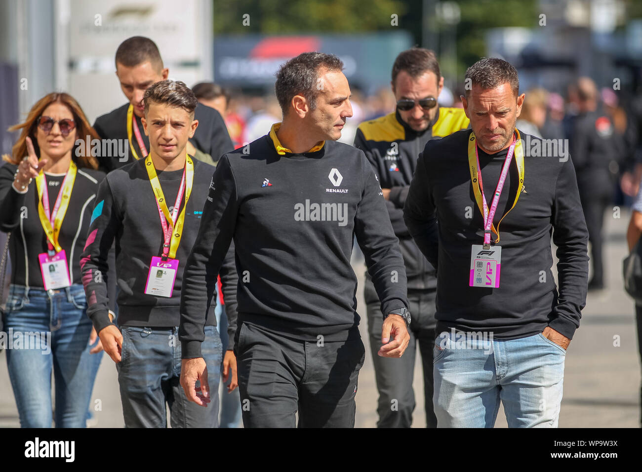Monza, Italie. 8e Sept 2019. CYRIL ABITEBOUL (FRA) RENAULT SPORT F1 DIRECTEUR GÉNÉRAL Grand Prix au cours de la Heineken Italie 2019 - Dimanche - Paddock - Championnat de Formule 1 - Crédit : LPS/Alessio De Marco/Alamy Live News Banque D'Images