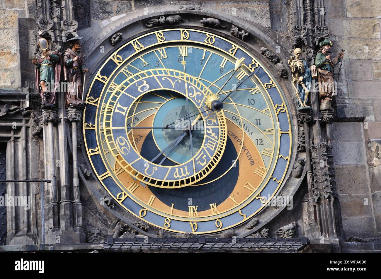 Die porsche astronomische Uhr in Prag Banque D'Images