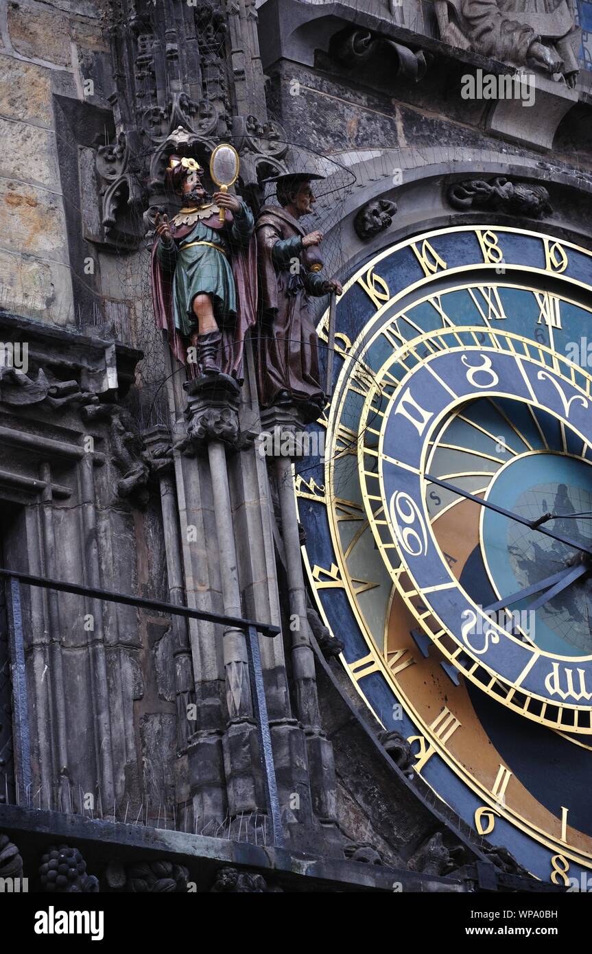 Die porsche astronomische Uhr in Prag Banque D'Images
