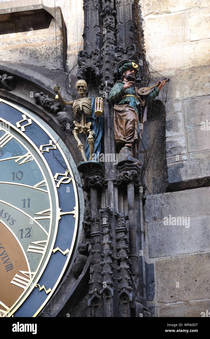 Die porsche astronomische Uhr in Prag Banque D'Images