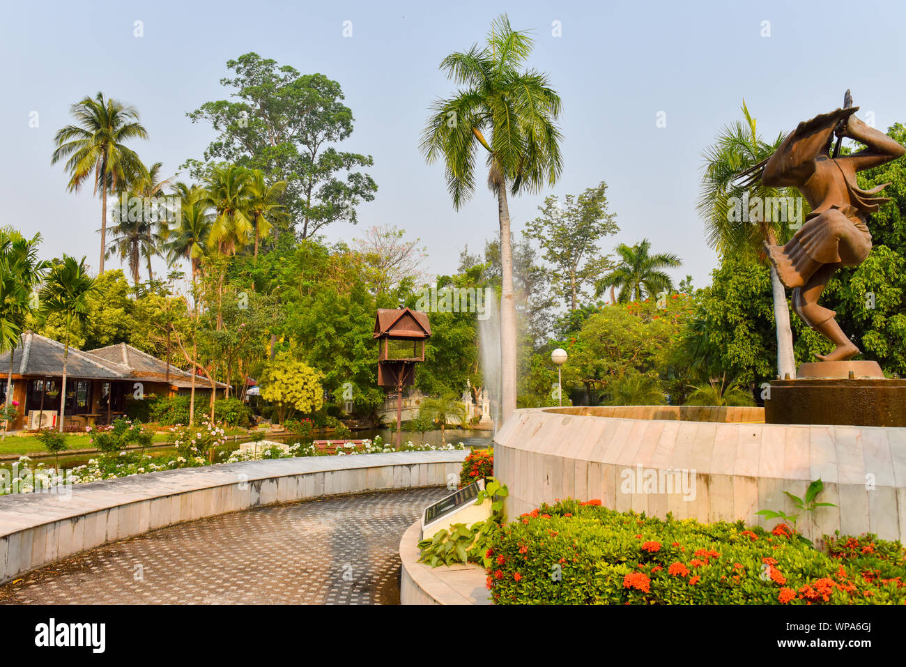 Parc public de Nong Buak Hard à l'intérieur de la vieille ville, Chaing Mai Banque D'Images