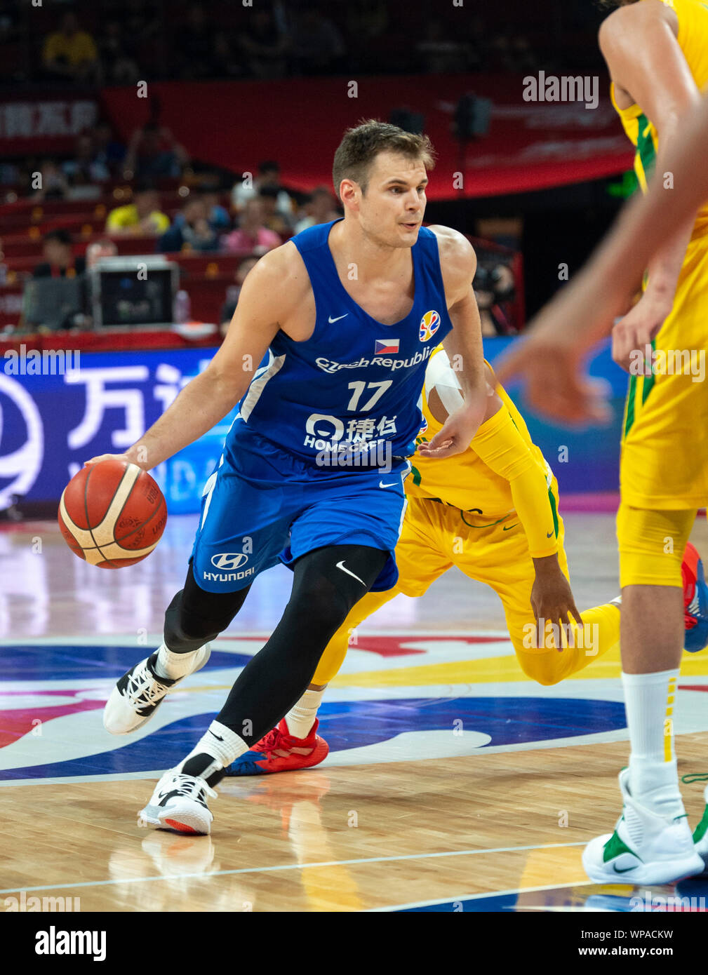 Coupe du Monde de la FIBA Basket-ball 2019 en Chine. Contre la République tchèque Brésil Coupe du Monde de Basket-ball de la FIBA 2019 Shenzhen. L'avant de la République tchèque, Jaromir BOHACIK. Banque D'Images