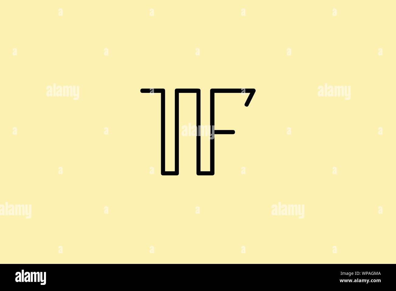 Innovation créative Lettre initiale TF logo FT. Monogramme de luxe minimal. Professional conception initiale. Caractères de la classe affaires. Symbole de l'alphabet. Illustration de Vecteur