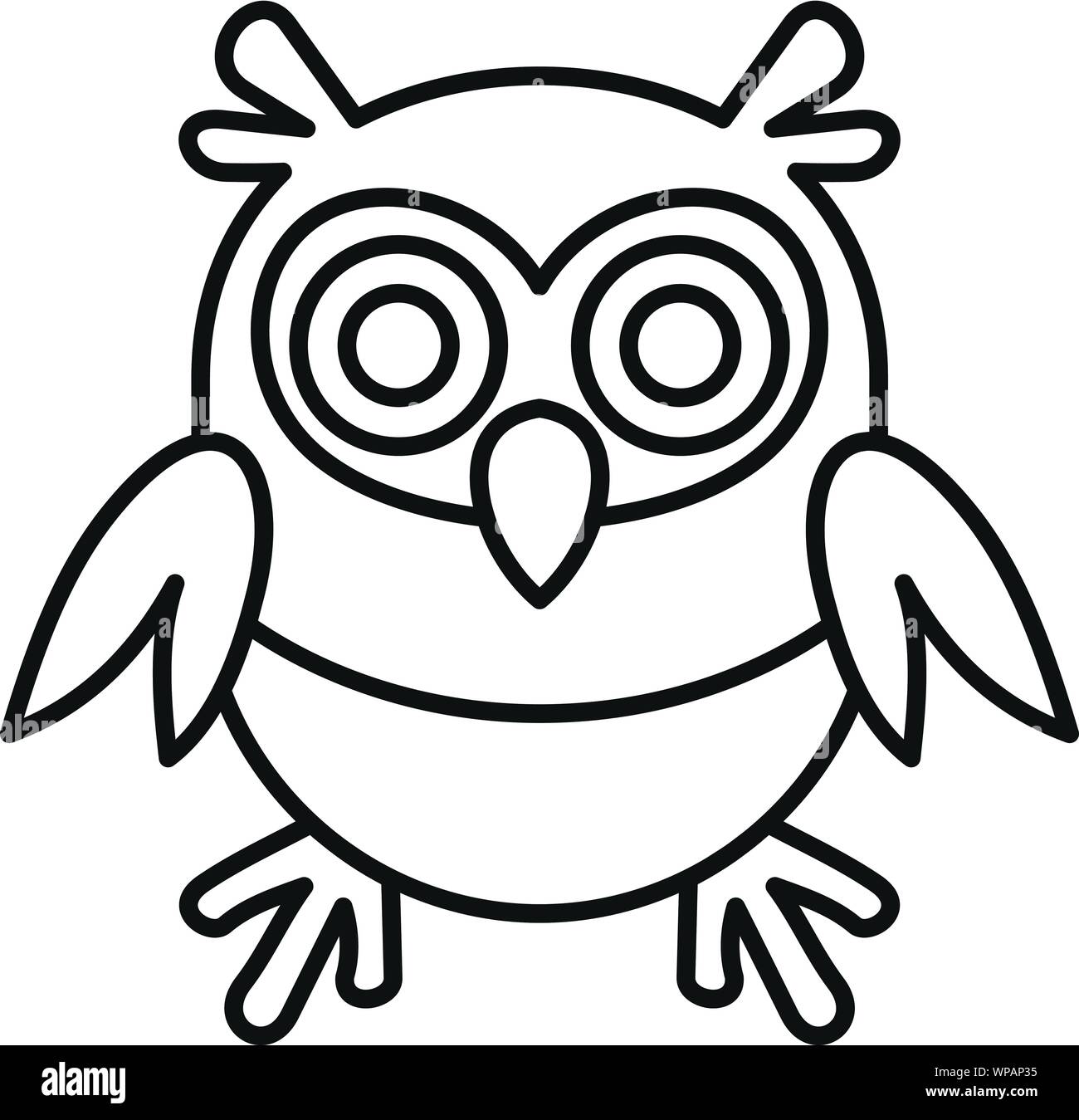 Kid owl icône. Kid aperçu l'icône vecteur owl pour la conception web isolé sur fond blanc Illustration de Vecteur