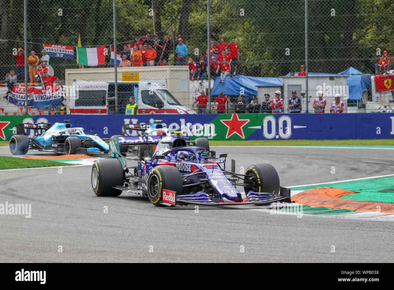 Monza (MB), l'Italie, 08 Sep 2019, PIERRE GASLY (FRA) SCUDERIA TORO ROSSO STR14 Grand Prix au cours de la Heineken Italie 2019 - Dimanche - Gara - Championnat de Formule 1 - Crédit : LPS/Alessio De Marco/Alamy Live News Banque D'Images
