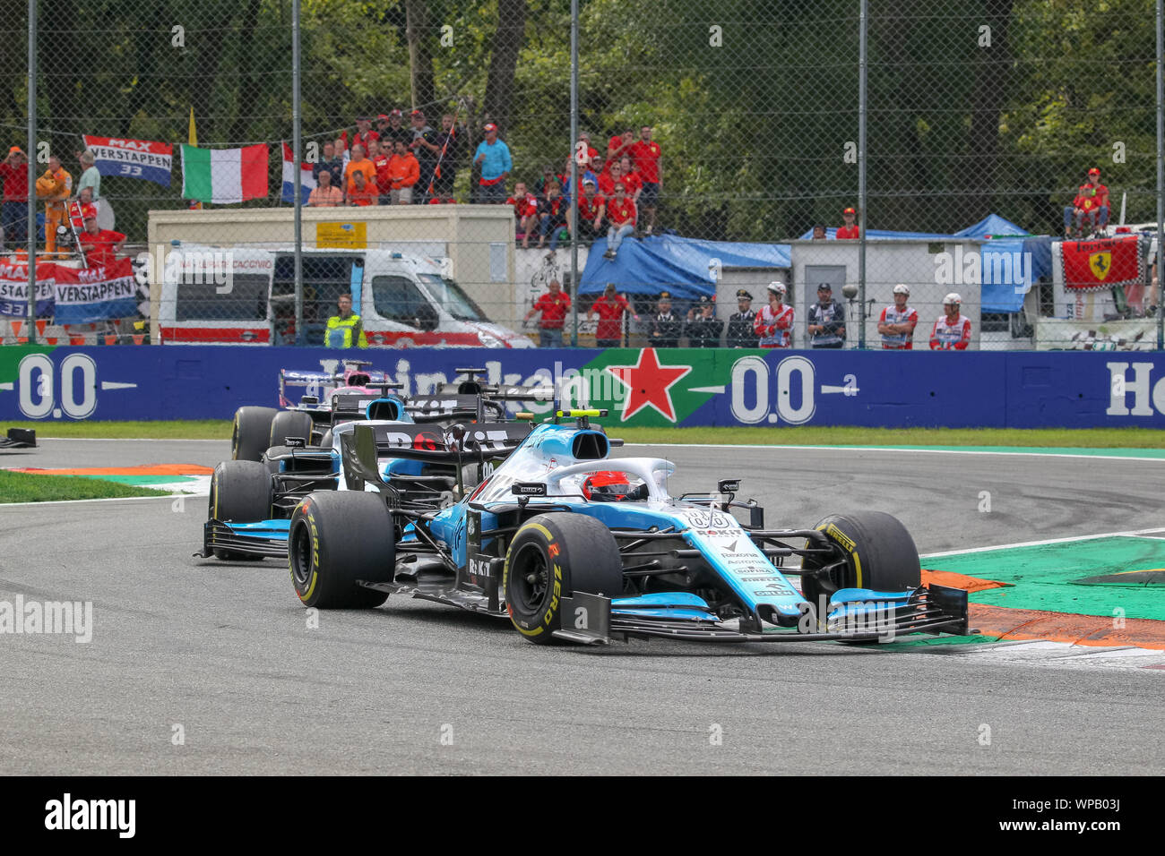 Monza (MB), l'Italie, 08 Sep 2019, Robert Kubica (POL) Williams FW42 F1 Grand Prix d'Heineken au cours de l'Italie 2019 - Dimanche - Gara - Championnat de Formule 1 - Crédit : LPS/Alessio De Marco/Alamy Live News Banque D'Images