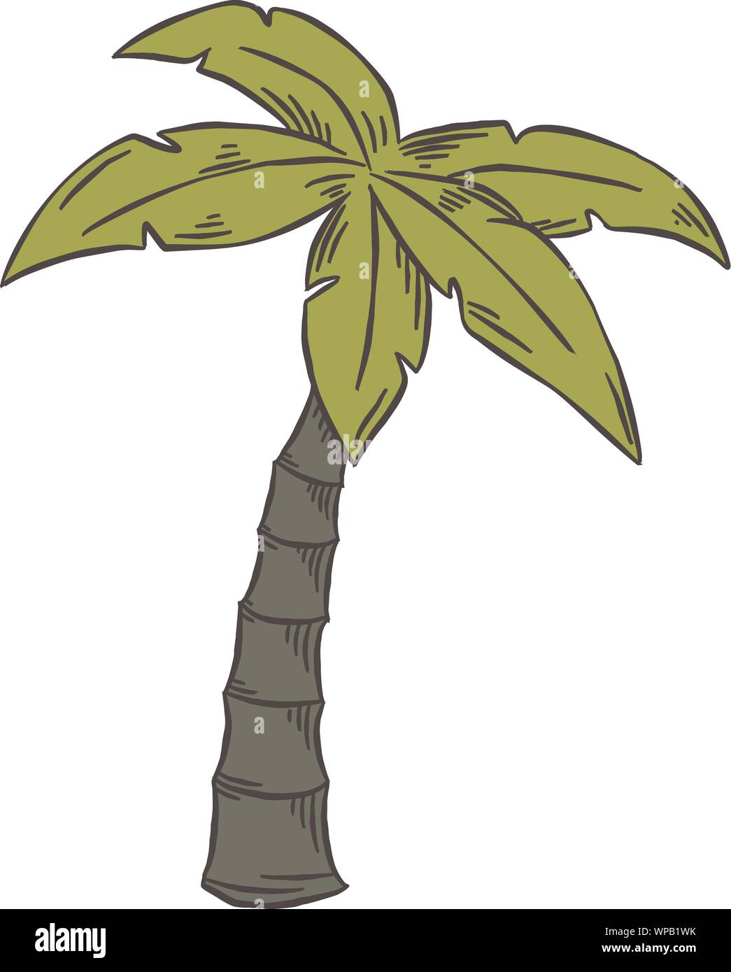 Palmiers sur l'île de l'océan. Vector illustration Illustration de Vecteur