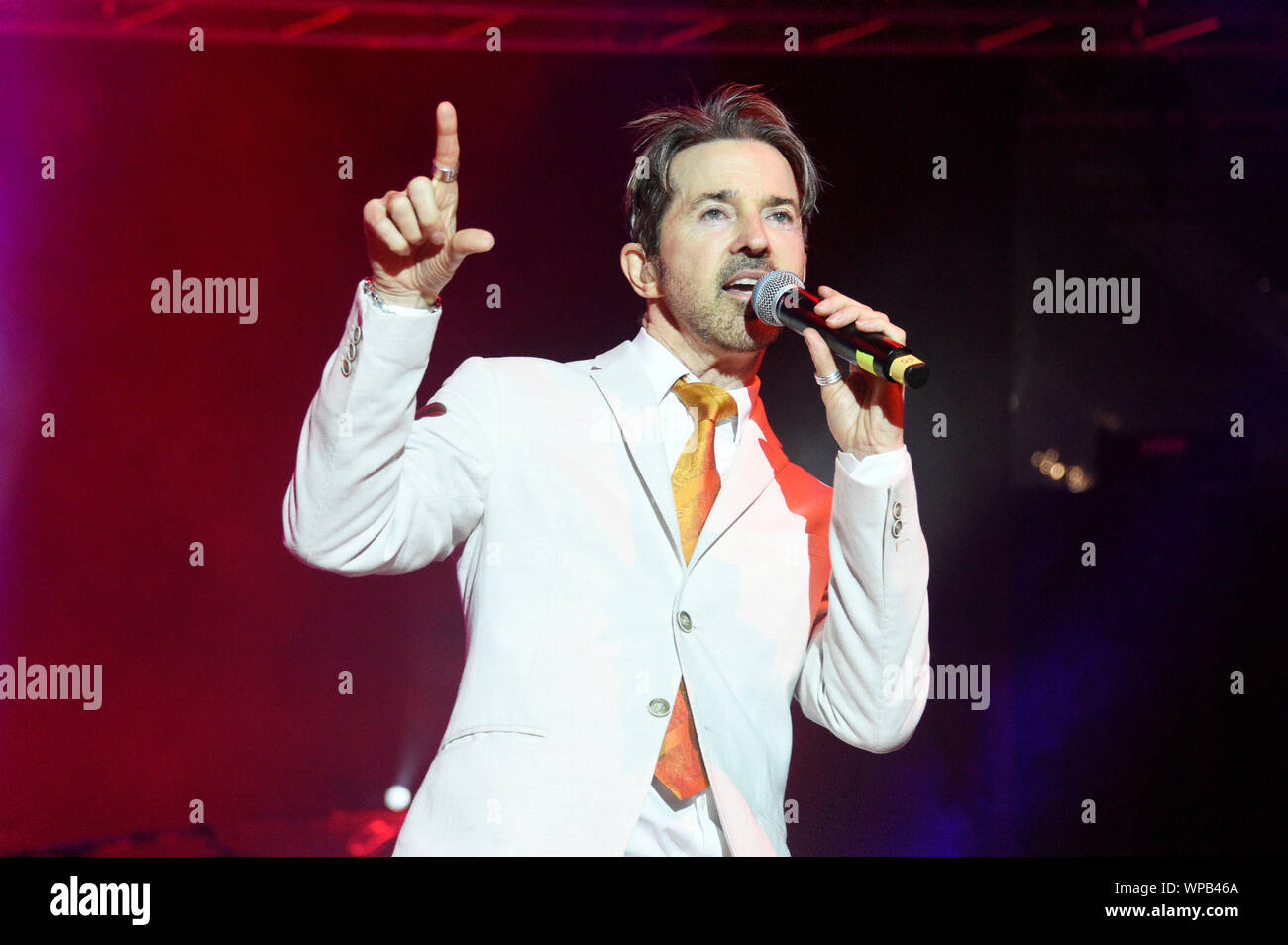 Limahl il se produit sur la scène du bar.88,8 Héros Pop Festival à l'IFA 2019 à l'IFA Sommergarten le 7 septembre 2019 à Berlin, Allemagne. Banque D'Images