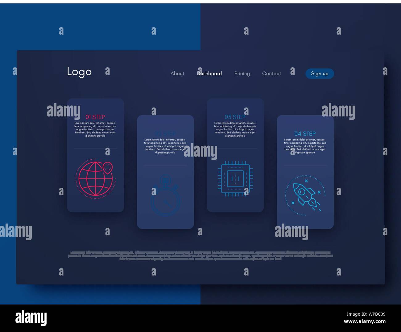 Modèle de conception infographique avec option quatre numéros Illustration de Vecteur