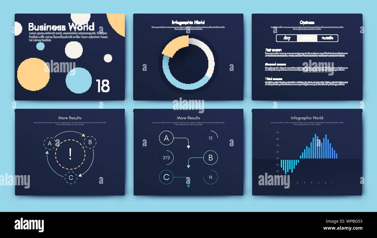 Infographie brochure vector illustration pour les éléments de style moderne. Définir des infographies pour le web Illustration de Vecteur