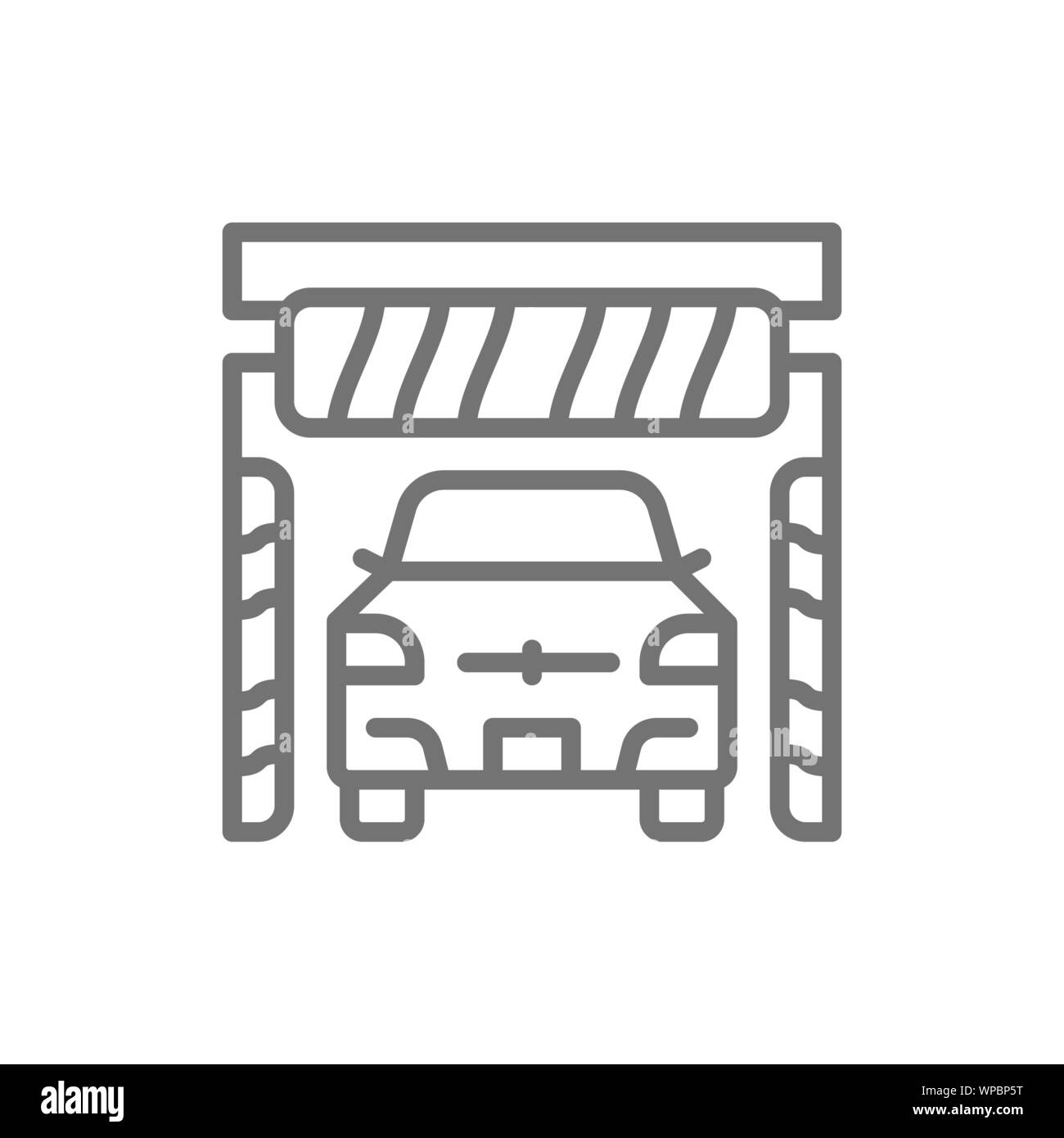 Service de lavage de l'eau voiture vecteur icône ligne. Illustration de Vecteur