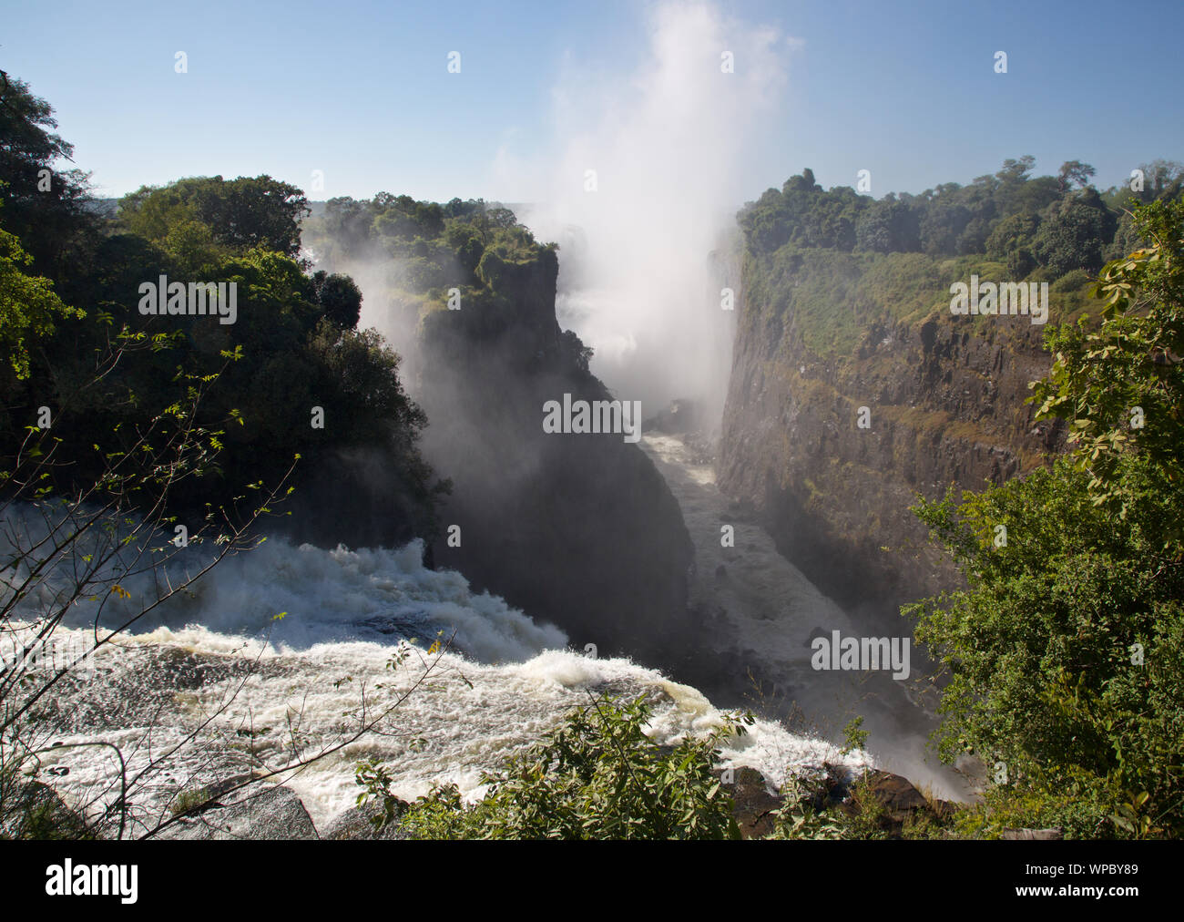 Le Devil's Cataract Gorge et 1ère, Victoria Falls, Zimbabwe, Banque D'Images