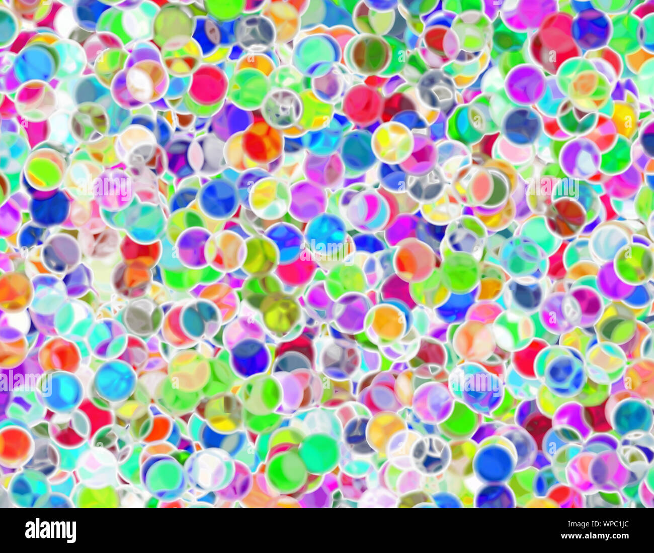 Résumé des cercles multicolores avec cadre blanc, arrière-plan créatif Banque D'Images